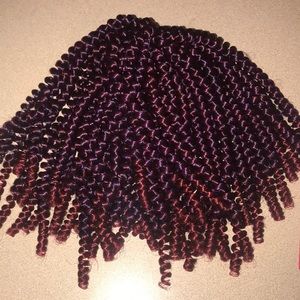 30 pc Spring Hair Multi colored Wine